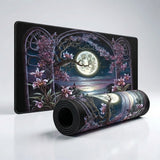 Tapis de Souris Gaming & Bureau - Arche Lunaire & Paysage Fantastique Nocturne