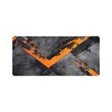 Tapis de Souris Gaming & Bureau - Design Géométrique Abstrait Orange & Gris