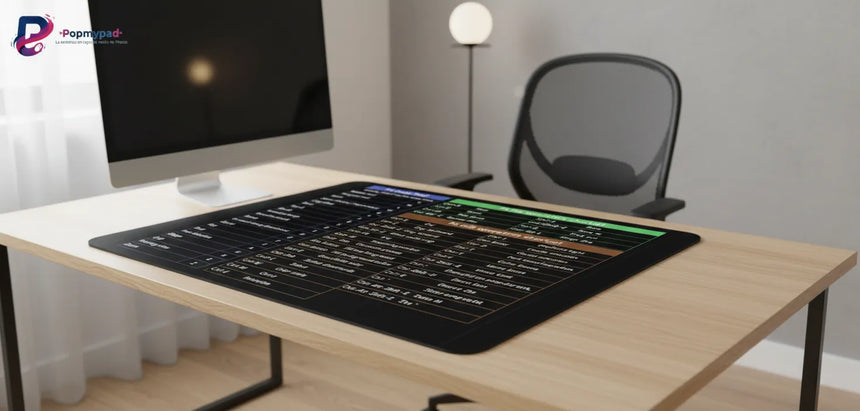 Tapis de Souris Guide Raccourcis Photoshop — L'Aide-Mémoire Graphique