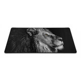 Tapis de Souris Lion Majestueux - Édition Noir & Blanc XXL
