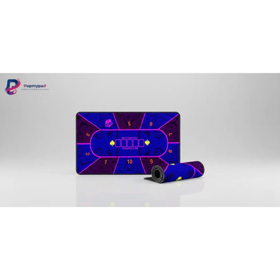 Tapis de Souris Poker - Design Texas Hold'em Royal & Arabesques Néon