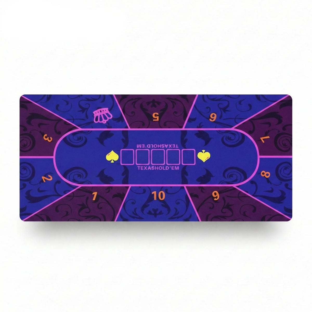 Tapis de Souris Poker - Design Texas Hold'em Royal & Arabesques Néon