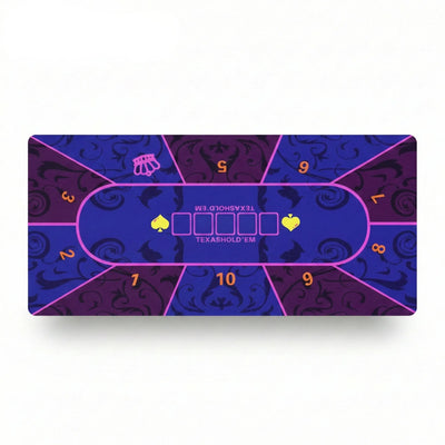 Tapis de Souris Poker - Design Texas Hold'em Royal & Arabesques Néon