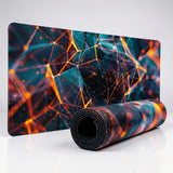 Tapis de Souris Polygon — Réseau Abstrait & Design Futuriste