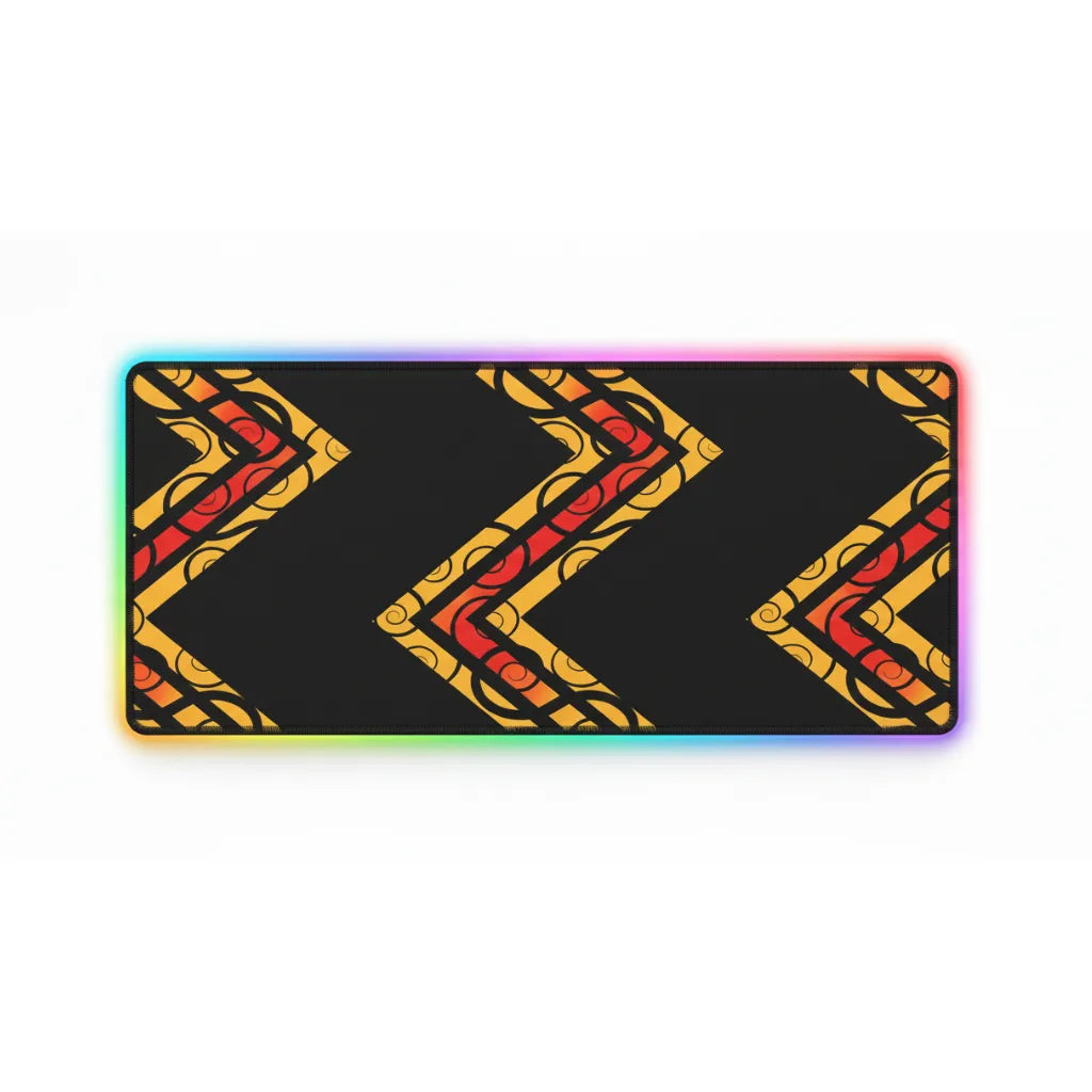 Tapis de Souris RGB – Design Tribal Géométrique & Confort Premium