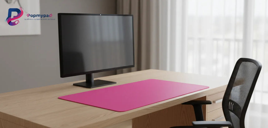 Tapis de Souris Rose Vibrant — L'Élégance Monochrome & Précision Ultime