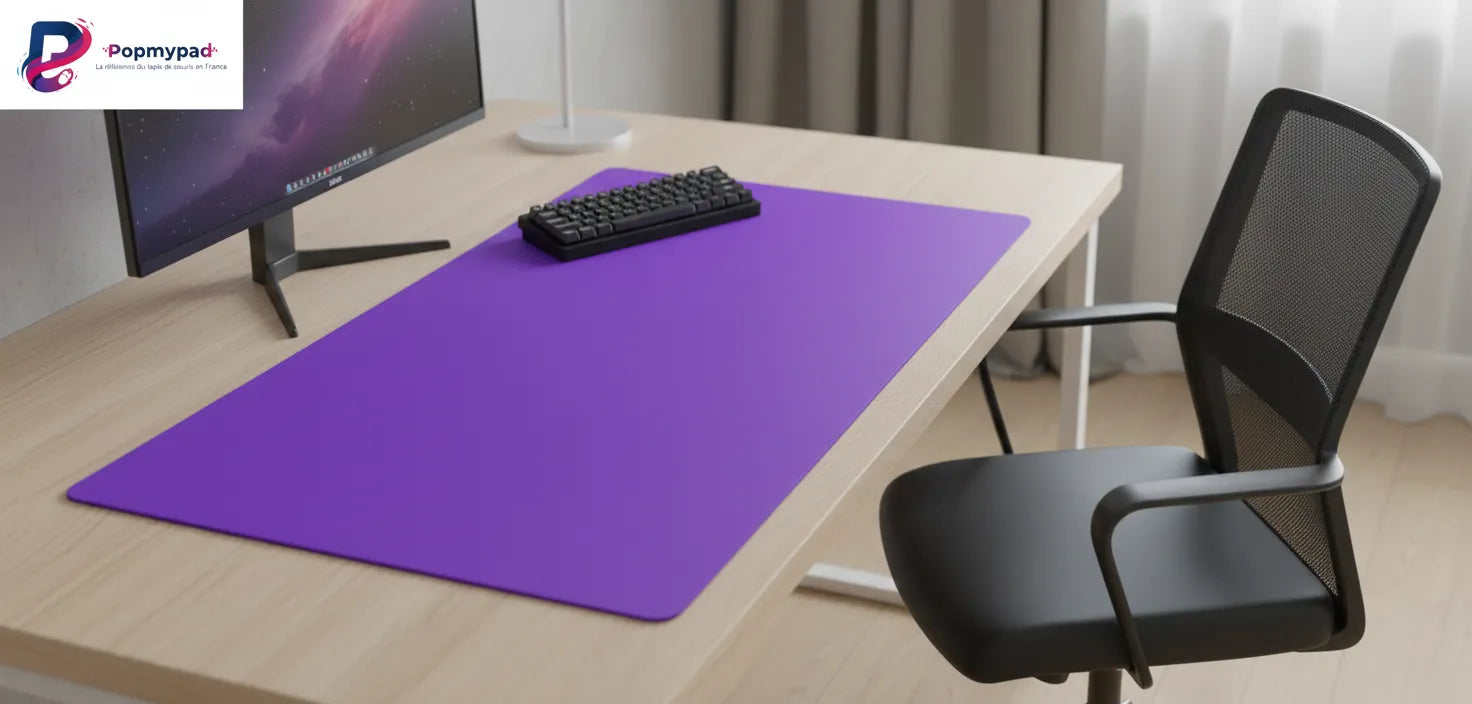 Tapis de Souris Violet Minimaliste - Confort & Précision Premium