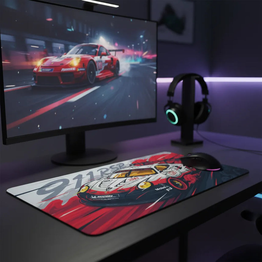 Tapis de Souris Porsche- Édition Collector 911 RSR "Racing Art"