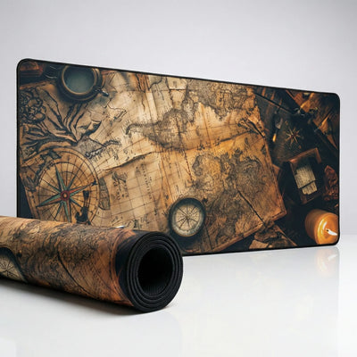 Tapis de Souris XL - Cartographie Légendaire & Boussoles d'Antan