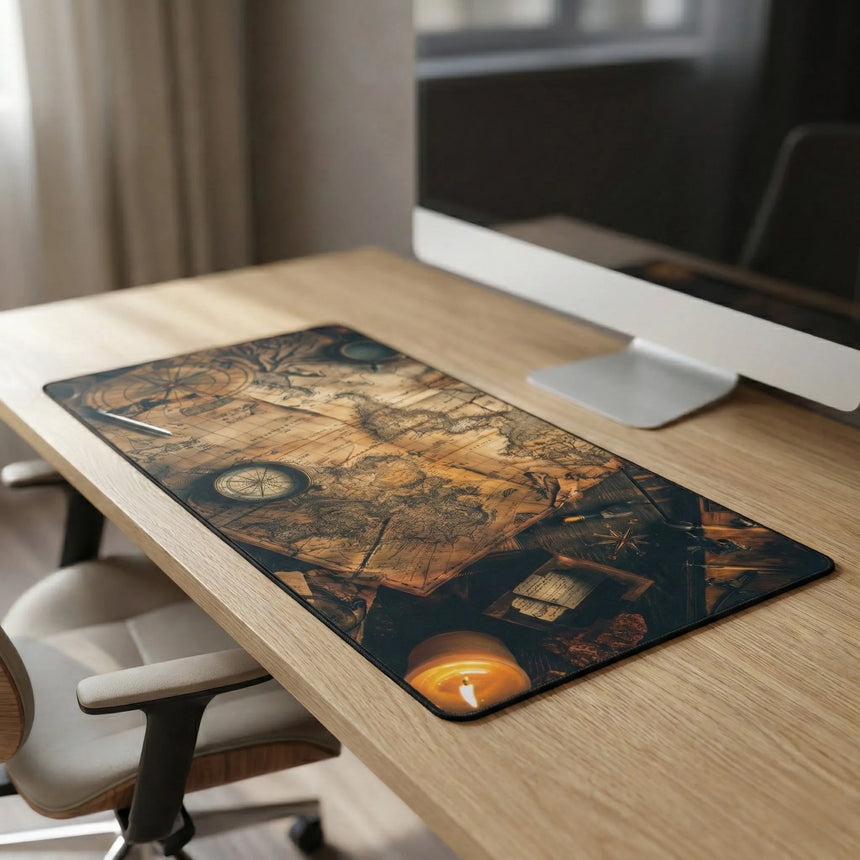 Tapis de Souris XL - Cartographie Légendaire & Boussoles d'Antan