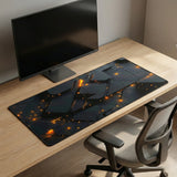 Tapis de Souris XXL - Design Polygon 3D & Fusion Ambrée