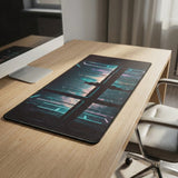 Tapis de Souris Chat XXL - Édition Horizon Cyberpunk & Chat Contemplatif