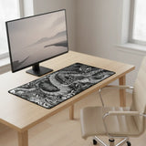 Tapis de Souris XXL Dragon Japonais - Édition Monochrome Impériale