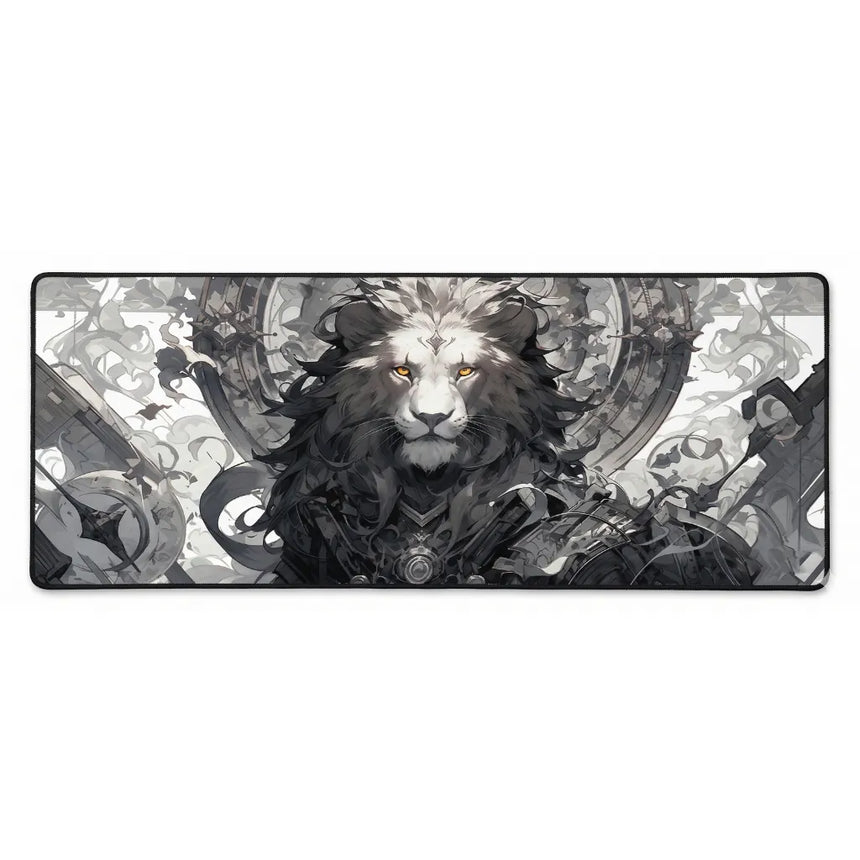 Tapis de Souris XXL Lion Mécanique Steampunk - Art Monochrome