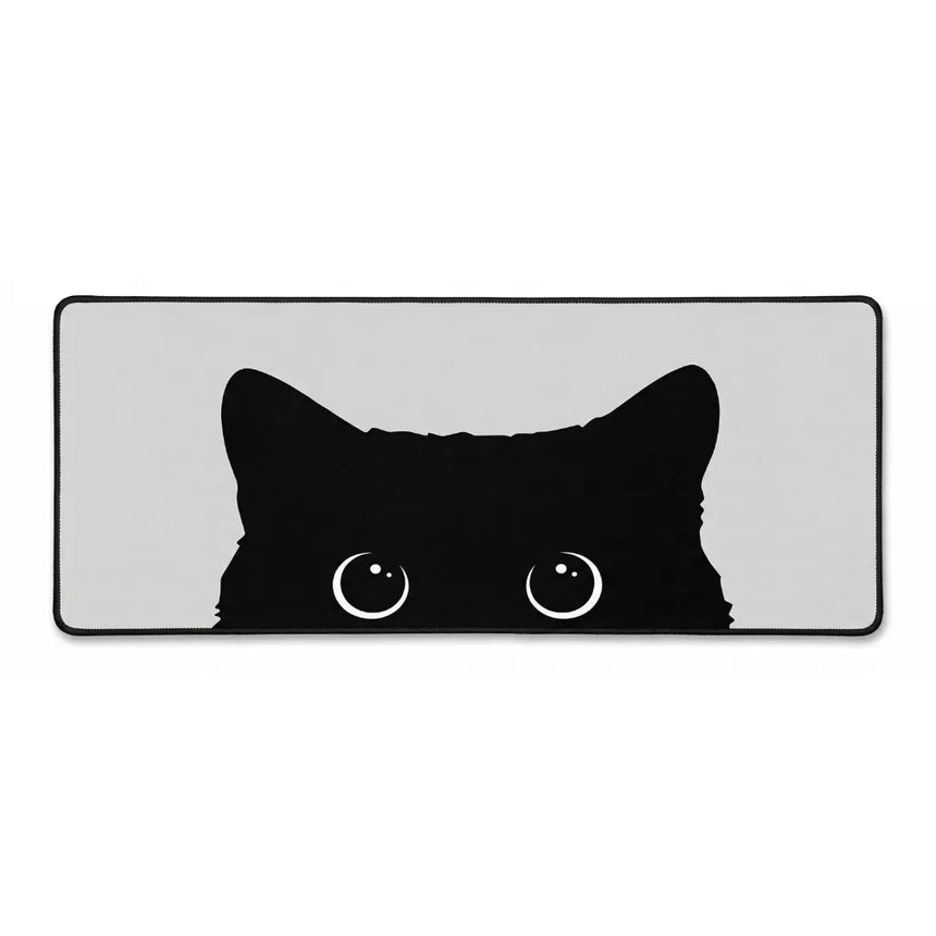 Tapis de Souris XXL - Design Chat Noir Curieux