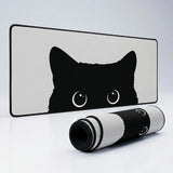 Tapis de Souris XXL - Design Chat Noir Curieux
