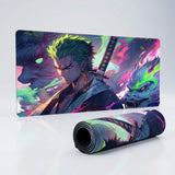 Tapis de Souris XXL One Piece Roronoa Zoro Aura (900x400mm) - Précision Esport - PopMyPad
