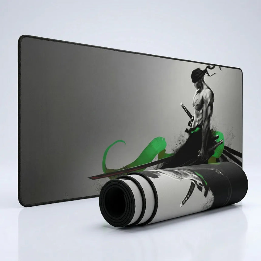 Tapis de Souris XXL One Piece Roronoa Zoro (900x400mm) - Maîtrise Totale - PopMyPad