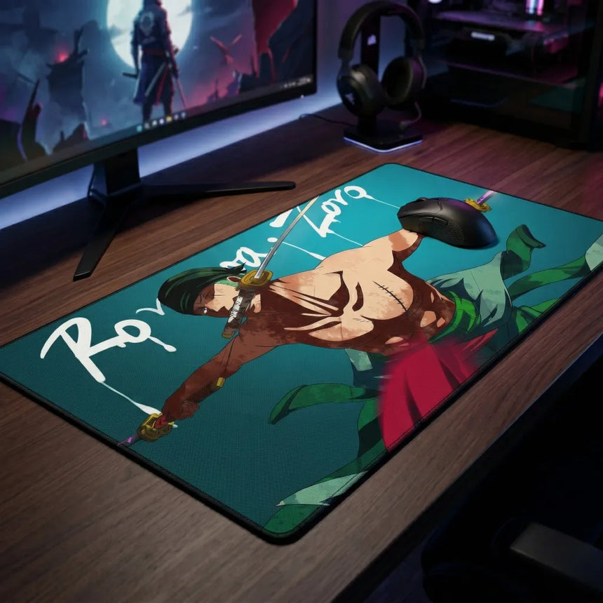 Tapis de Souris XXL One Piece Roronoa Zoro (900x400mm) - Précision Esport - PopMyPad