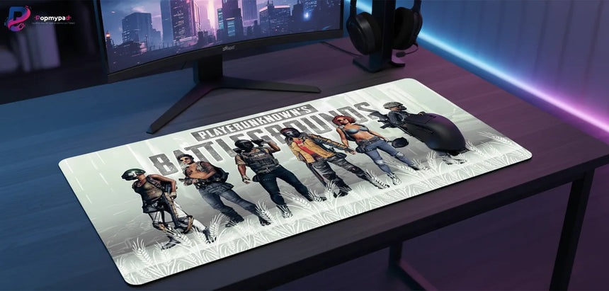 Tapis de Souris XXL PUBG Battlegrounds Squad (900x400mm) — Précision Tactique — PopMyPad