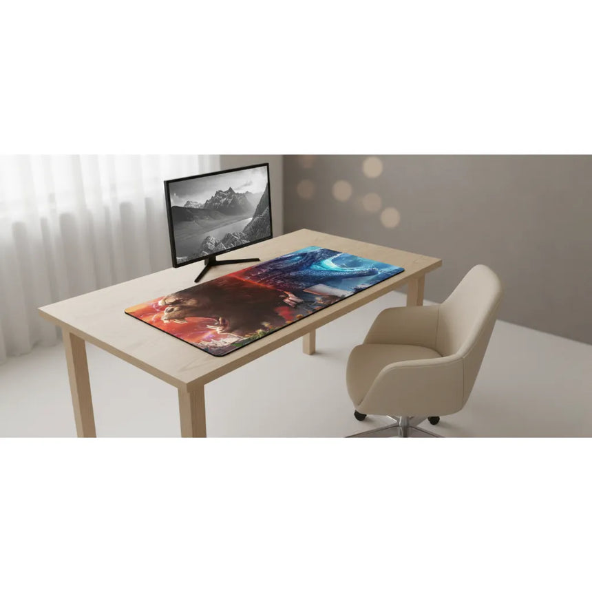 Tapis de Souris XXL PUBG Godzilla vs Kong Edition (900x400mm) - Domination Totale - PopMyPad
