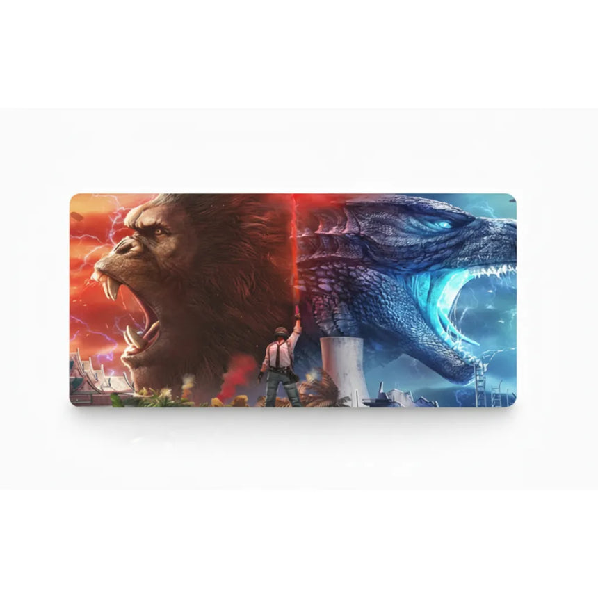 Tapis de Souris XXL PUBG Godzilla vs Kong Edition (900x400mm) - Domination Totale - PopMyPad