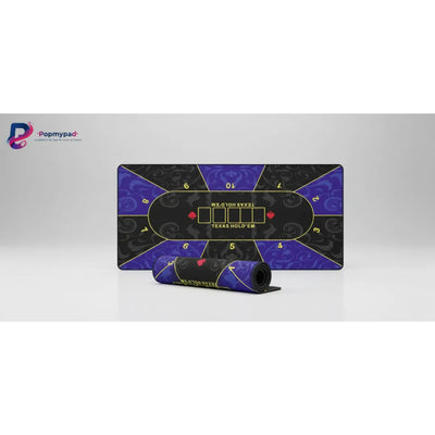 Tapis de Souris XXL Poker Texas Hold'em - Design Baroque Violet & Noir