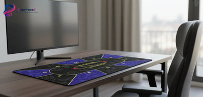 Tapis de Souris XXL Poker Texas Hold'em - Design Baroque Violet & Noir