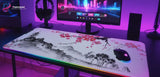 Tapis de Souris XXL RGB - Design Japonais Zen : Sakura & Pagode