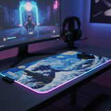 Tapis de Souris XXL RGB - Fusion Artistique : La Grande Vague Étoilée