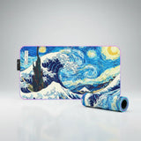 Tapis de Souris XXL RGB - Fusion Artistique : La Grande Vague Étoilée