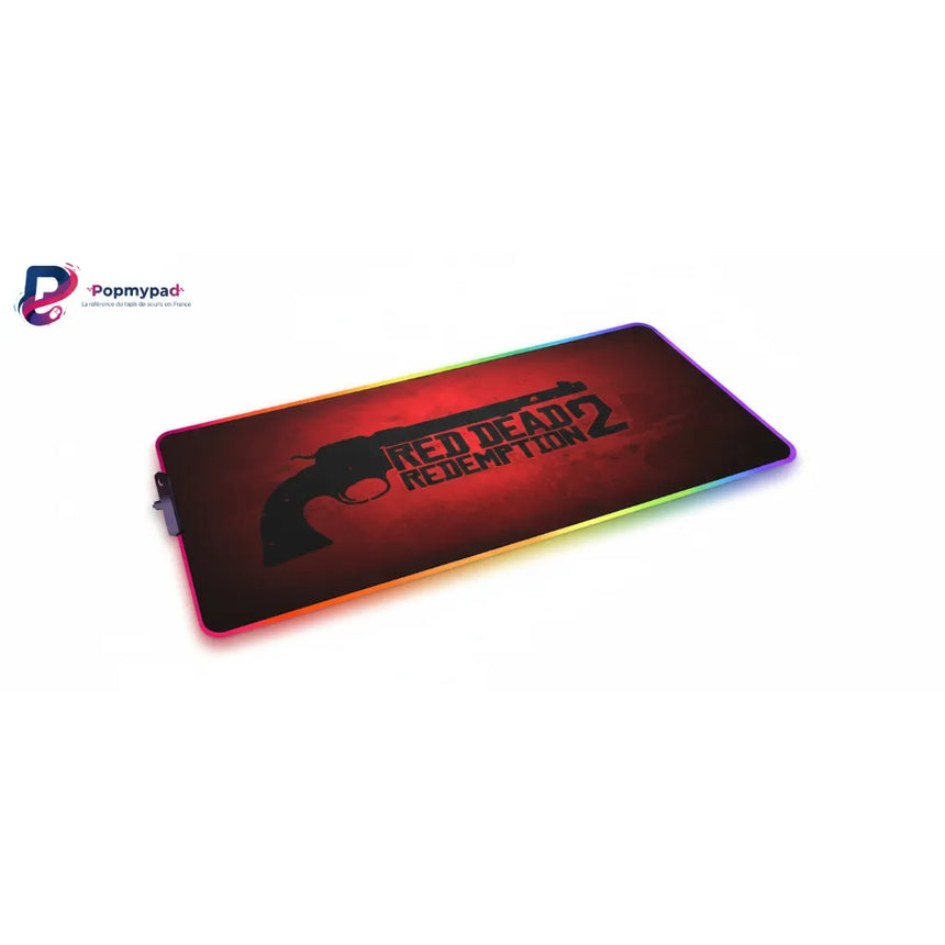 Tapis de Souris XXL RGB Red Dead Redemption 2 (900x400mm) - Gaming LED - PopMyPad