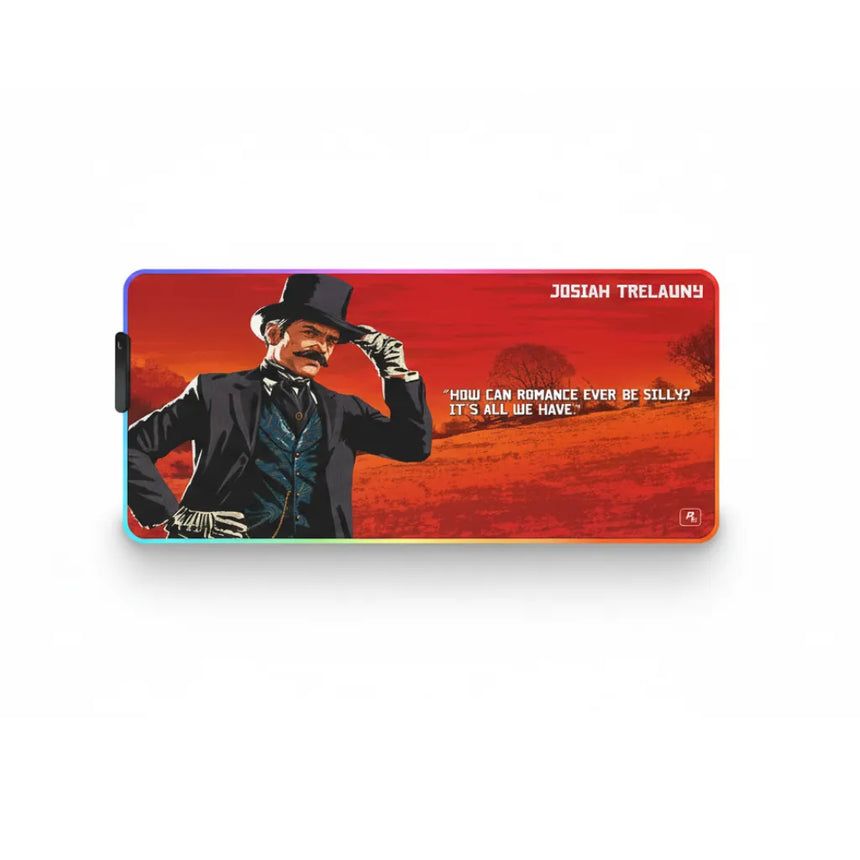 Tapis de Souris XXL RGB Red Dead Style Josiah Trelawny (900x400mm) - Gaming LED - PopMyPad