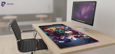 Tapis de souris Demon Slayer - Édition RGB "Le Souffle des Pourfendeurs"