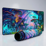 Tapis de souris Forêt de Champignons Fantastique - Design Onirique & XL