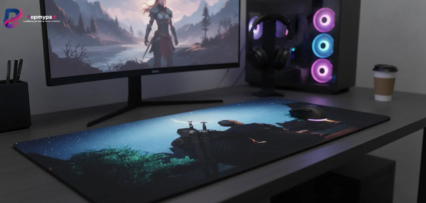 Tapis de souris Gamer - The Witcher : Édition Nuit Étoilée - Glisse Ultime & Précision X