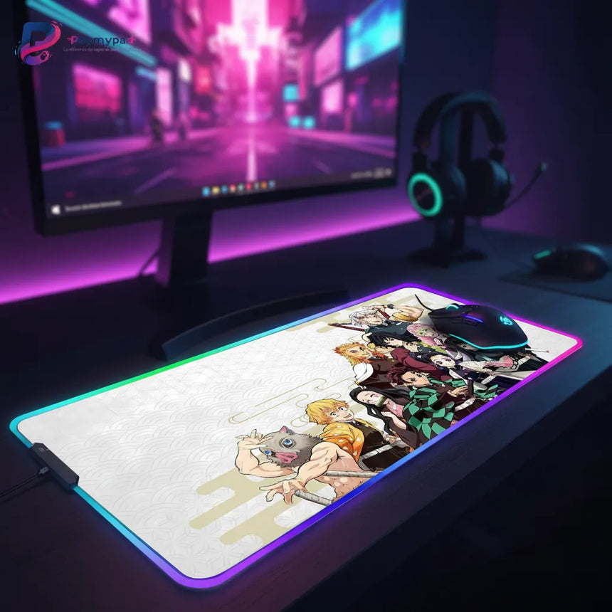Tapis de souris Gamer RGB - Demon Slayer : L'Armée des Pourfendeurs (Édition Pillars)
