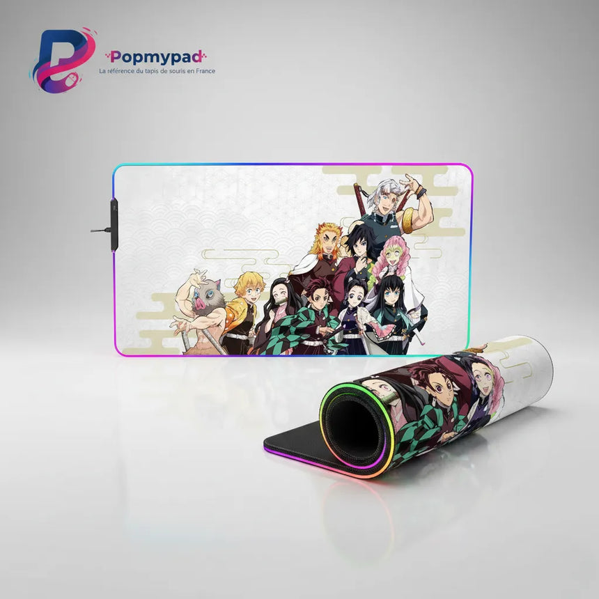Tapis de souris Gamer RGB - Demon Slayer : L'Armée des Pourfendeurs (Édition Pillars)