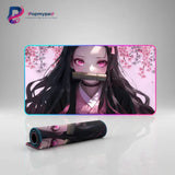 Tapis de souris Gamer RGB - Demon Slayer Nezuko Edition - Glisse Ultime