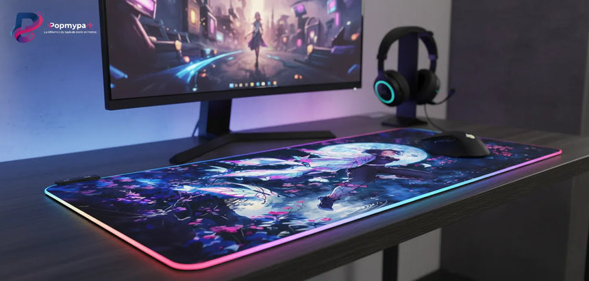 Tapis de souris Gamer RGB - Demon Slayer : Shinobu Nocturne - Glisse Ultime
