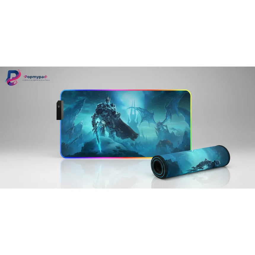 Tapis de souris Gamer RGB - World of Warcraft : Édition Le Roi Liche