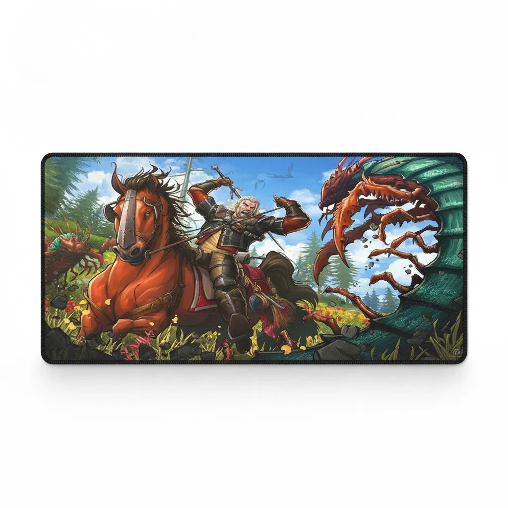 Tapis de souris Gaming - The Witcher : Le Combat Épique de Geralt de Riv