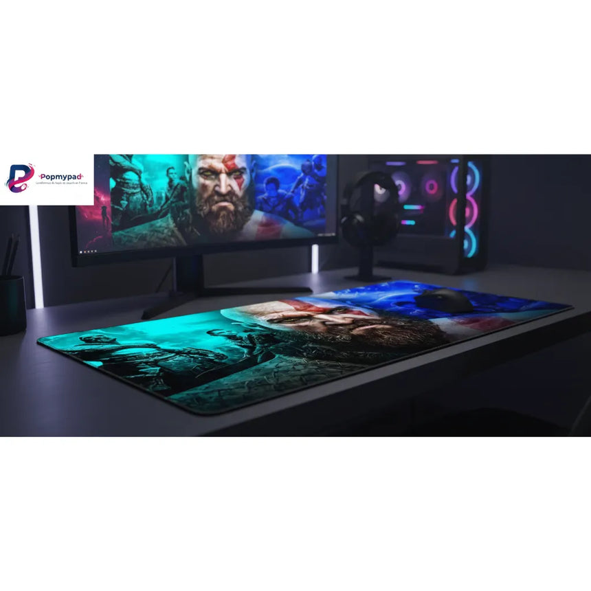 Tapis de souris Gaming God of War - Édition Kratos & Atreus - Glisse Ultime