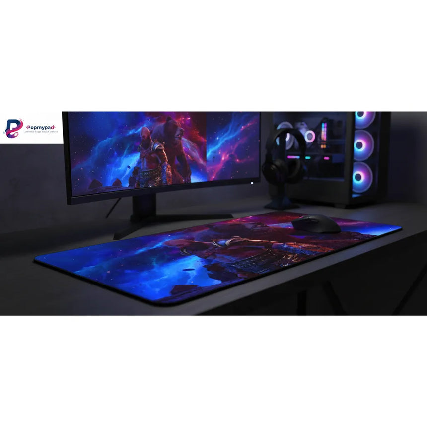 Tapis de souris Gaming God of War - Édition Kratos & Ours Galactique