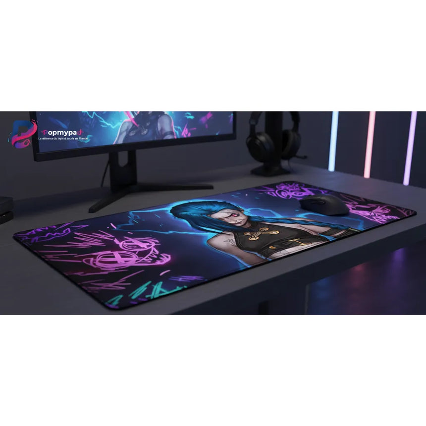 Tapis de souris Gaming Jinx - League of Legends | Édition Chaos Néon