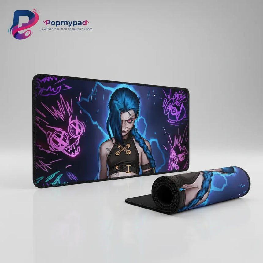 Tapis de souris Gaming Jinx - League of Legends | Édition Chaos Néon