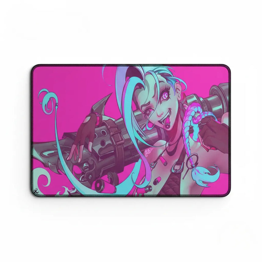 Tapis de souris Gaming League of Legends - Édition Néon Jinx (XXL)