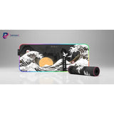 Tapis de souris Gaming RGB - Édition Folklore Japonais & Grande Vague