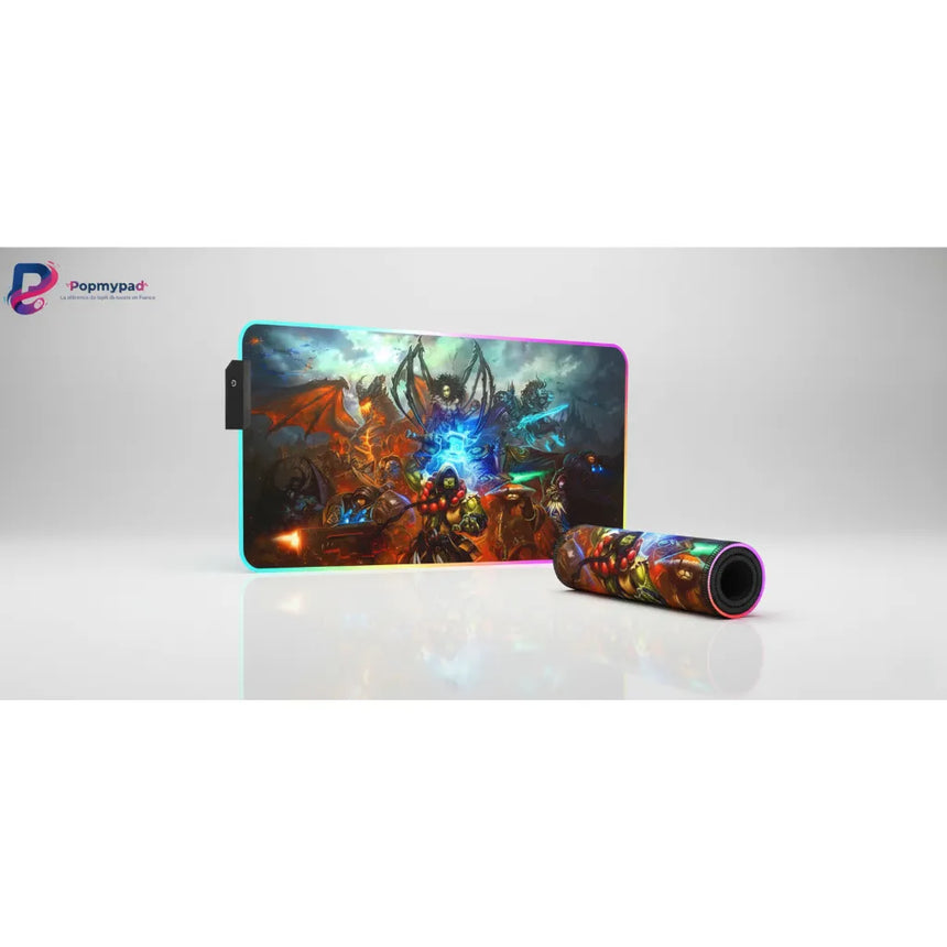 Tapis de souris Gaming RGB - World of Warcraft Edition Azeroth XXL