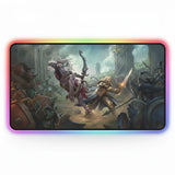 Tapis de souris Gaming RGB World of Warcraft - Édition Horde vs Alliance